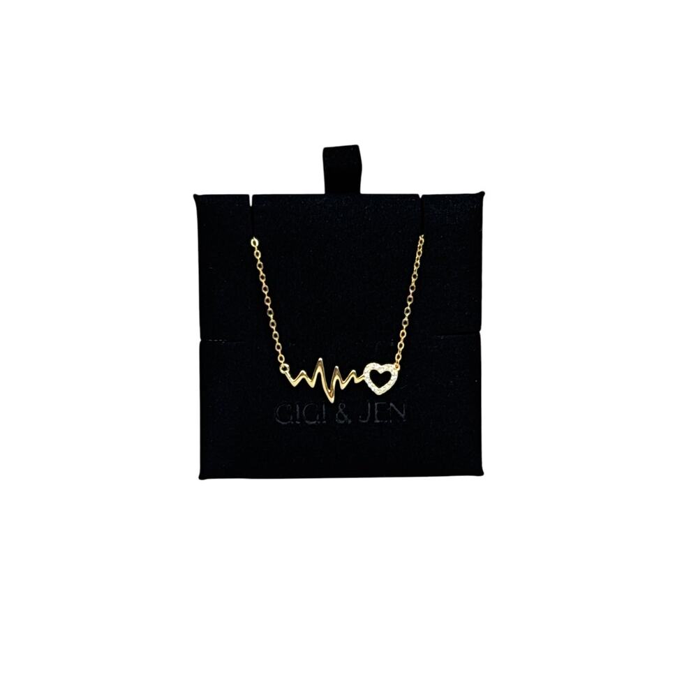 Heartbeat Necklace Gold tone